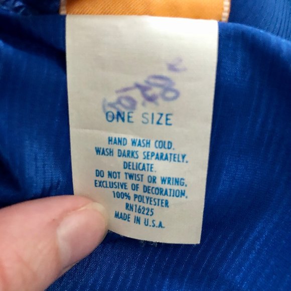 Stunning Vintage Cobalt Blue Lace Tie Front Robe - Picture 5 of 6